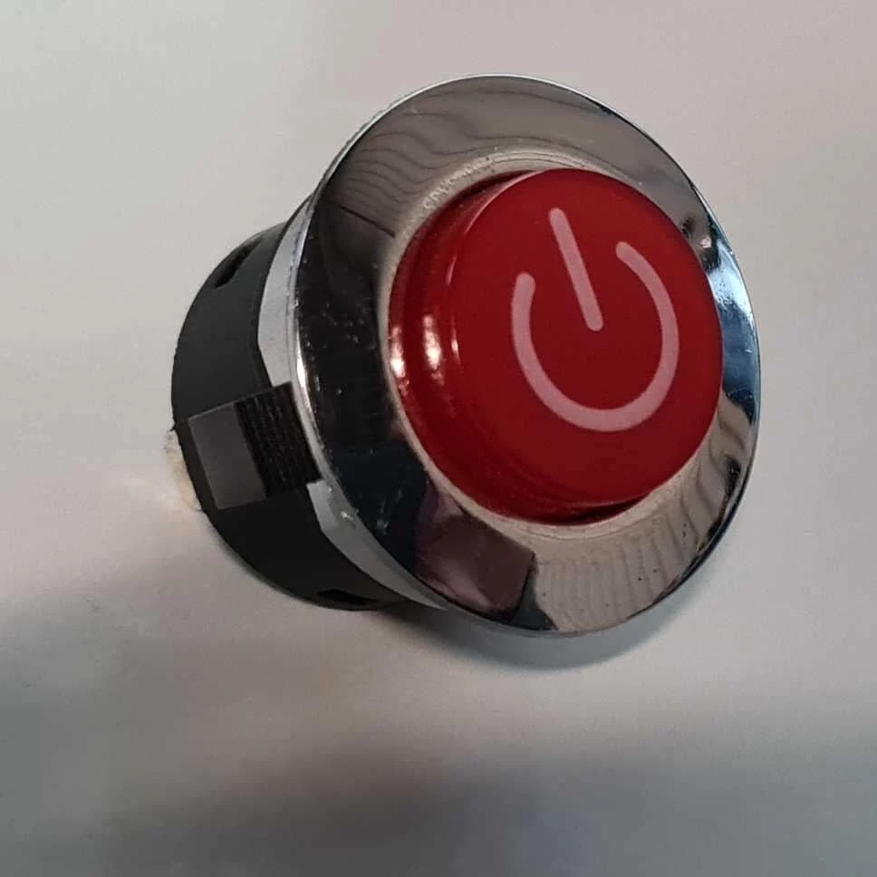 Huvudströmbrytare - Elbil, Rund, Silver Typ B 3 Huvudströmbrytare - Elbil, Rund, Silver Typ B