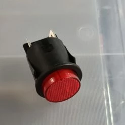 Huvudströmbrytare - Elbil Rund Röd Knapp